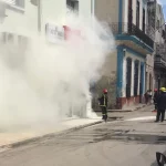 Incendio en la sede de la 'Gaceta de la República de Cuba' este viernes