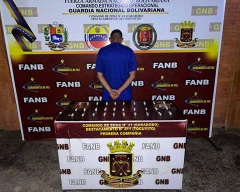 GNB seized 30 cocaine fingers in the Carabobo Palace of Justice