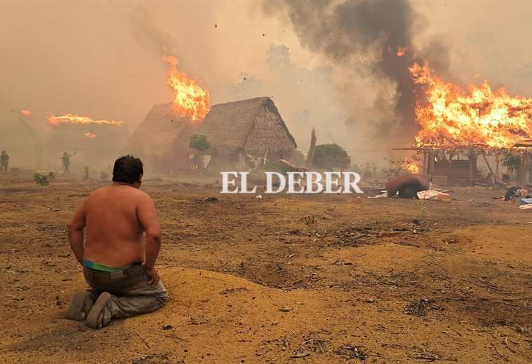 Impressive, the fire destroys 20 homes in a matter of minutes in a community in Riberalta