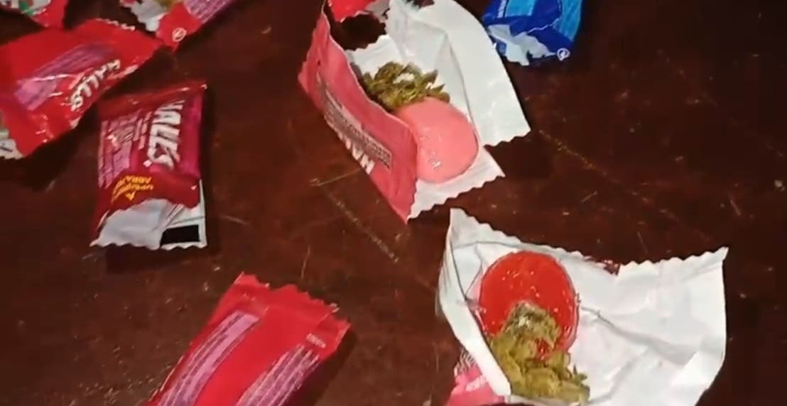 ¡En mentas y galletas! Mujer intenta introducir sustancias controladas en cuartel