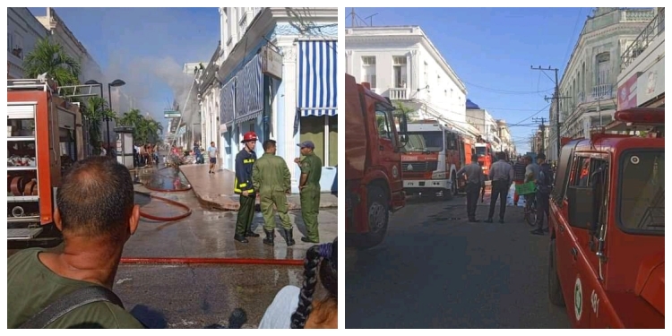 Bomberos sofocan el incendio en el bulevar cienfueguero