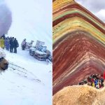 My savings! The Mountain of 7 Colors looks completely covered in snow (PHOTOS)