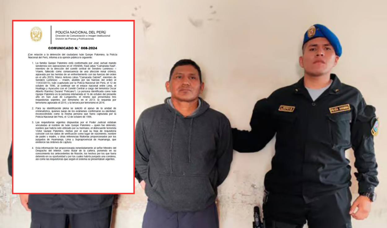 PNP justifies arbitrary detention of Iván Quispe Palomino and does not admit error: "We support Santiváñez"