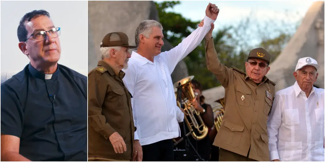 Sacerdote Alberto Reyes Pías / Varios jerarcas del régimen cubano