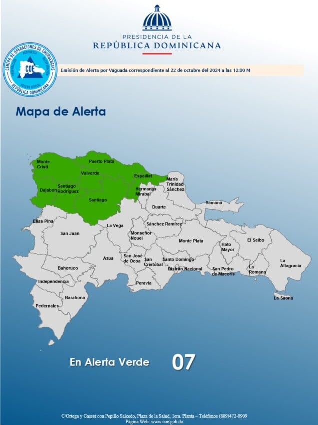 Siete provincias en alerta por vaguada y onda tropical