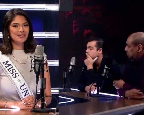 Sheynnis Palacios is confronted by two Mexican television presenters and responds firmly