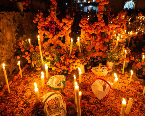 Tradition and mysticism in Cuanajo; horses carry offerings on the Night of the Dead