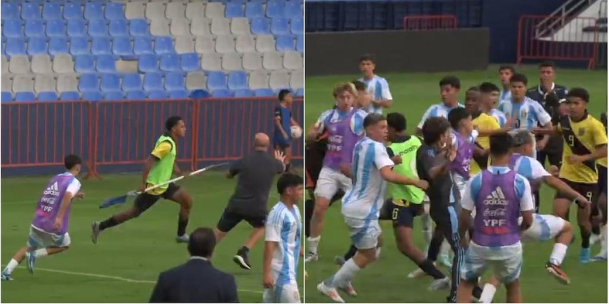 Wild images of a U-15 friendly between Argentina and Ecuador