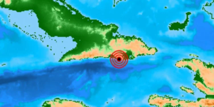 Epicentro del sismo reportado este viernes en Niceto Pérez