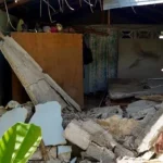 Destrozos provocados por los sismos de noviembre en Pilón, Granma