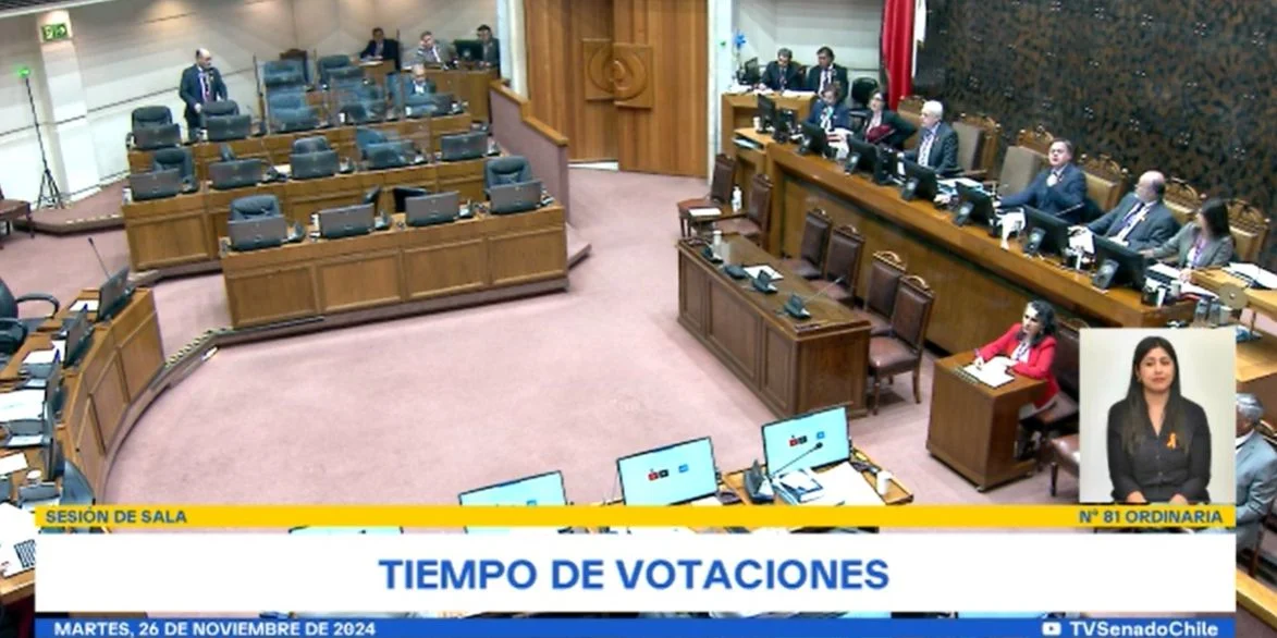 Votación del acuerdo relacionado con Cuba en el Senado chileno