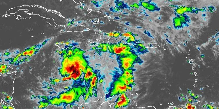 Imagen de satélite de la depresión tropical número 18