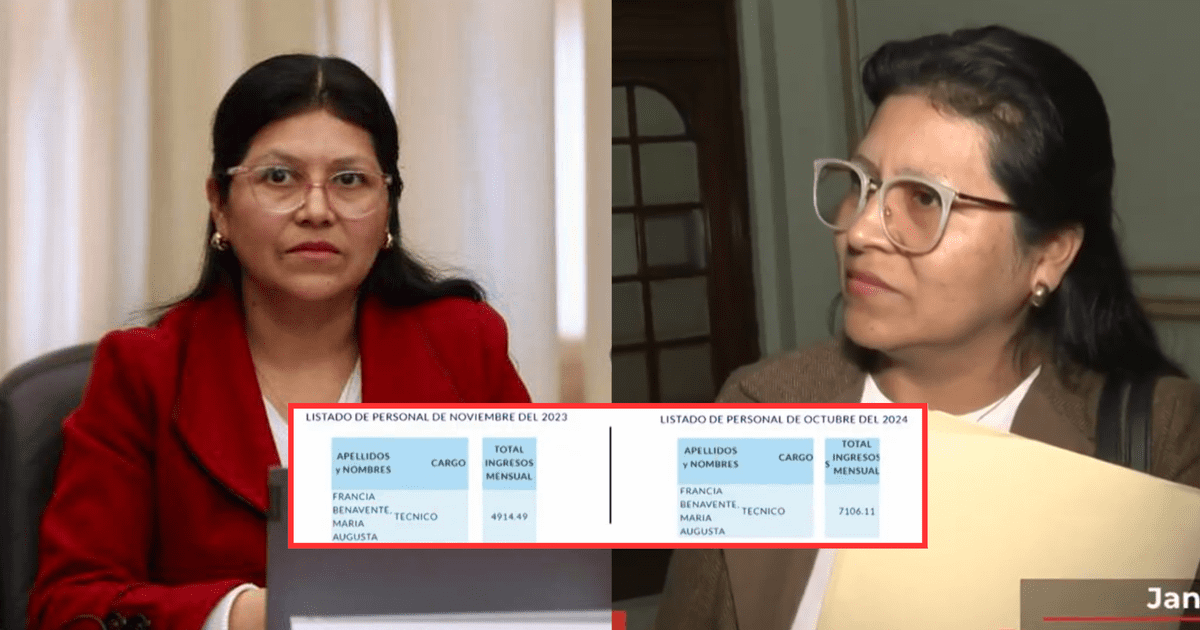 Congresswoman from Peru Libre, Janet Milagros Rivas, is accused of having a 'ghost worker' in her office