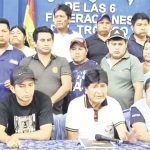 Evo appears next to Andrónico to ask for unity from the MAS around his leadership