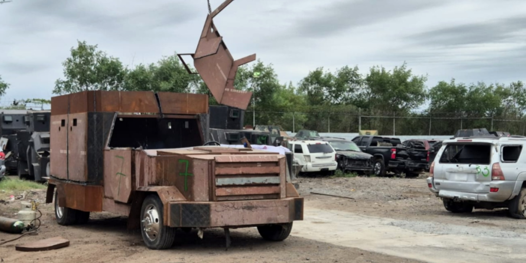 FGR destroys 33 monster cars with artisanal armor secured after clashes in Tamaulipas