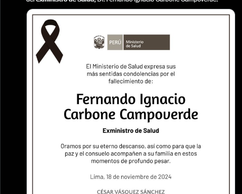 Fernando Carbone Campoverde, former Minister of Health, died at the age of 65 after a severe illness