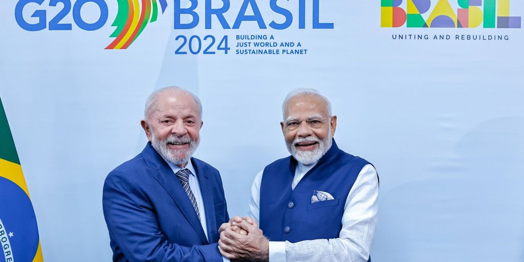 G20: Lula meets with Prime Minister Modi of India