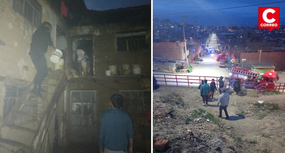 Huancayo: Fire consumes housing made of rustic material