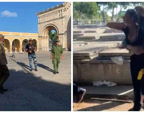 Militares en el sepelio / madre del joven fallecido