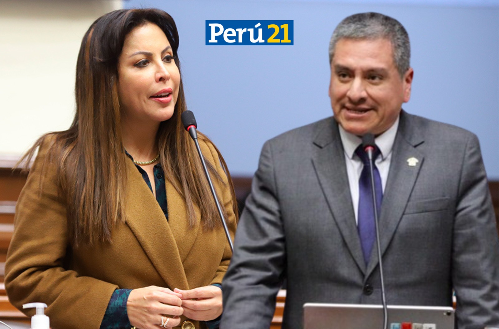 Patricia Chirinos y Luis Aragonés