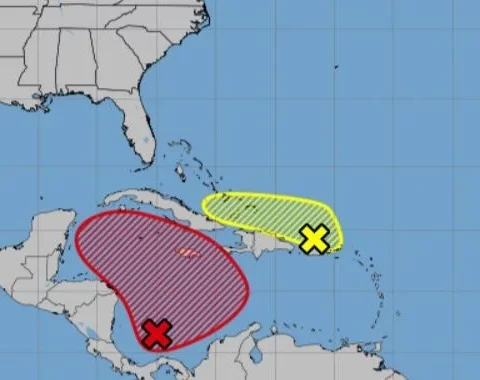 Meteorólogos alertan de la potencial formación de dos depresiones tropicales en el mar Caribe