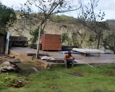 Una vivienda arrasada por el huracán Oscar en la provincia de Guantánamo