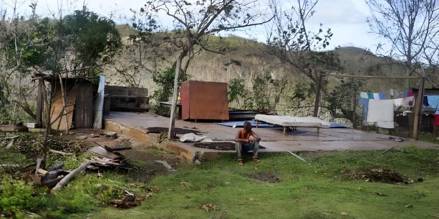 Una vivienda arrasada por el huracán Oscar en la provincia de Guantánamo