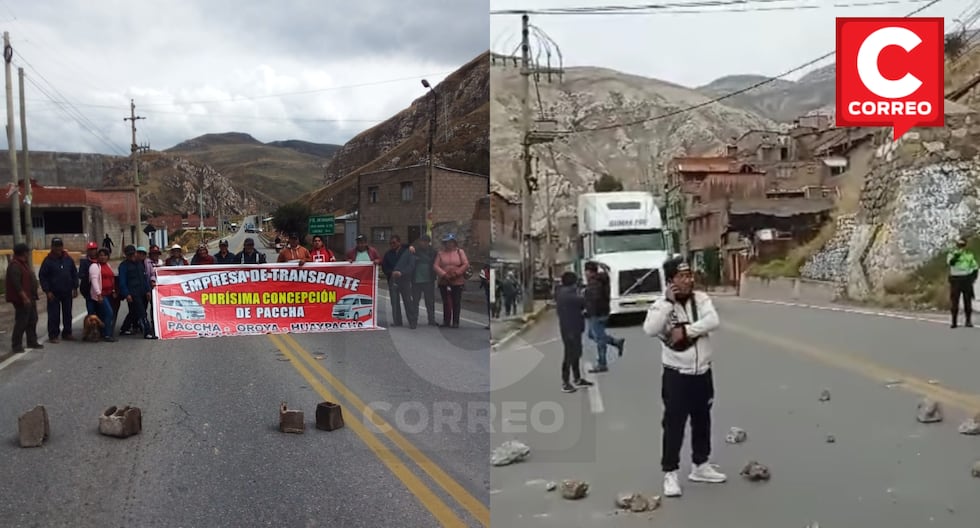 National strike: Pickets of transporters close the Central Highway in La Oroya