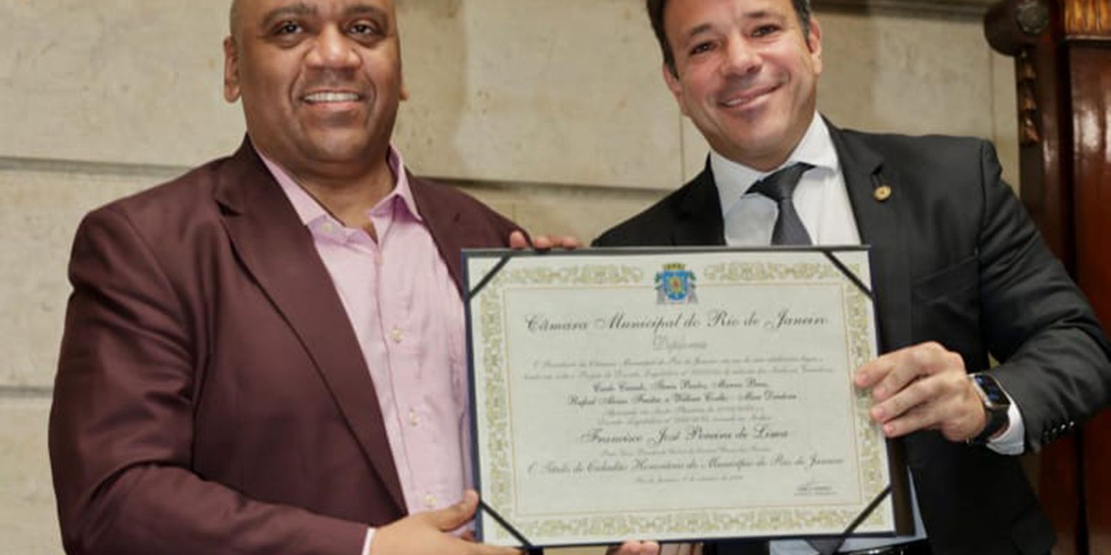 Preto Zezé receives the title of honorary citizen of Rio de Janeiro