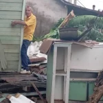 Una vivienda totalmente destruida por Rafael en la provincia de Artemisa