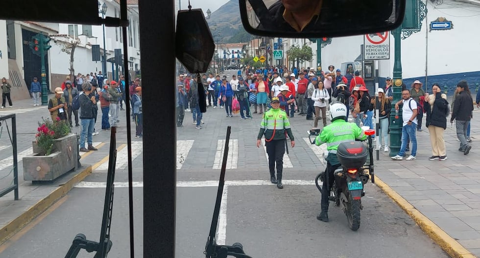 Rare demonstration in Cusco amid transport strike (PHOTOS)