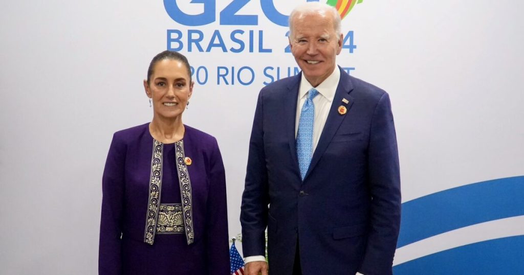 Sheinbaum meets with Biden at G-20; they talk about migration and violence