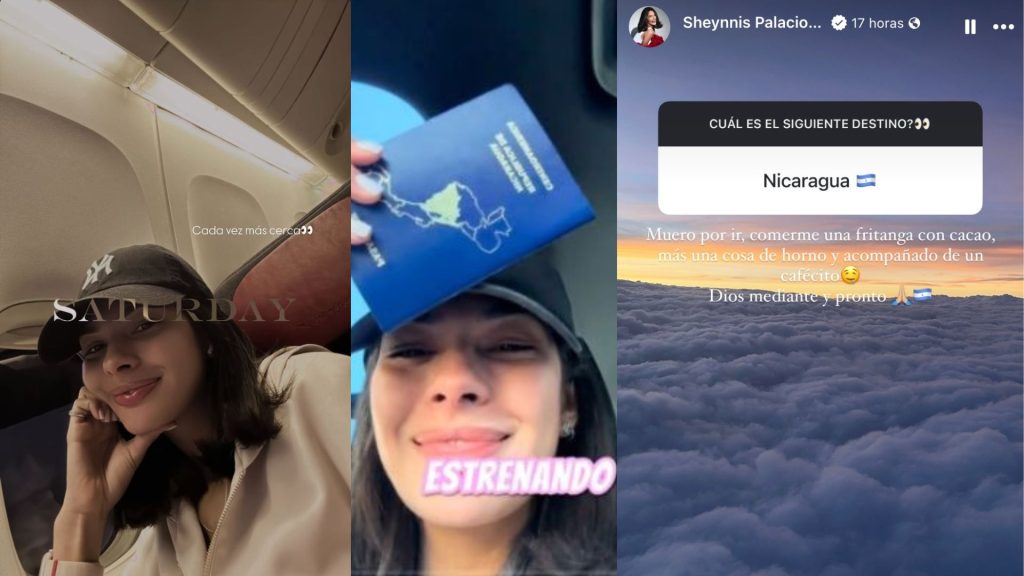 Sheynnis Palacios opens her passport and says that “soon” she will travel to Nicaragua