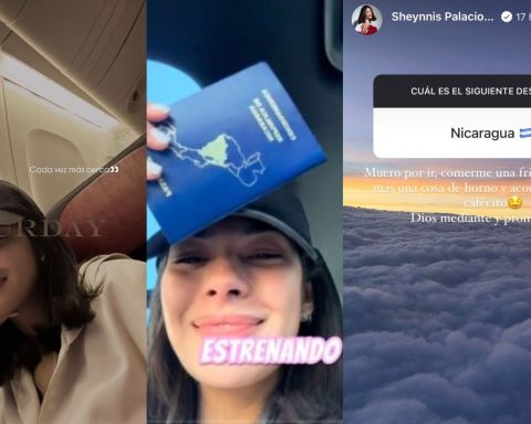 Sheynnis Palacios opens her passport and says that “soon” she will travel to Nicaragua