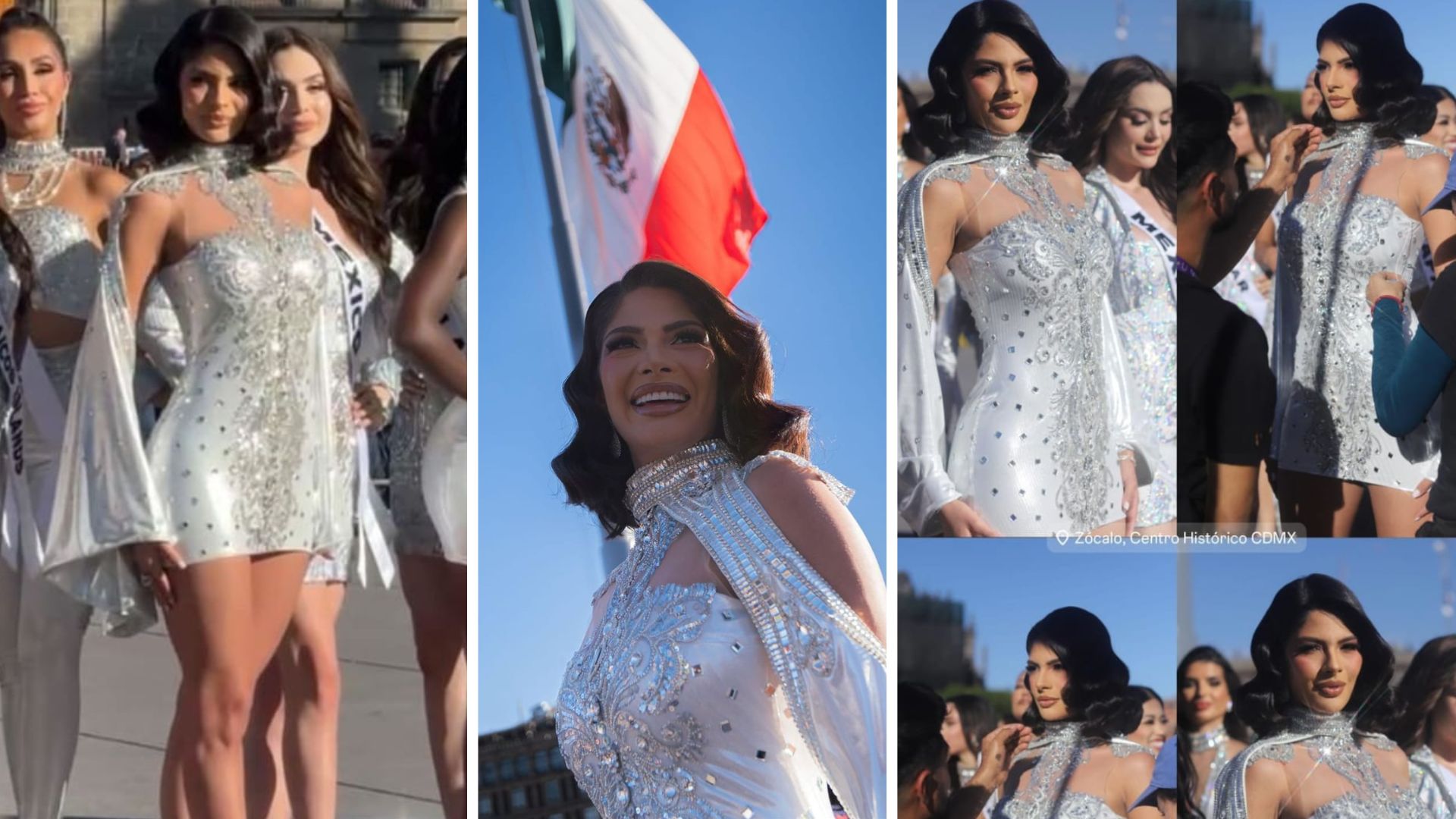 Sheynnis Palacios records open night of Miss Universe 2024 and causes a sensation in the Zócalo of Mexico