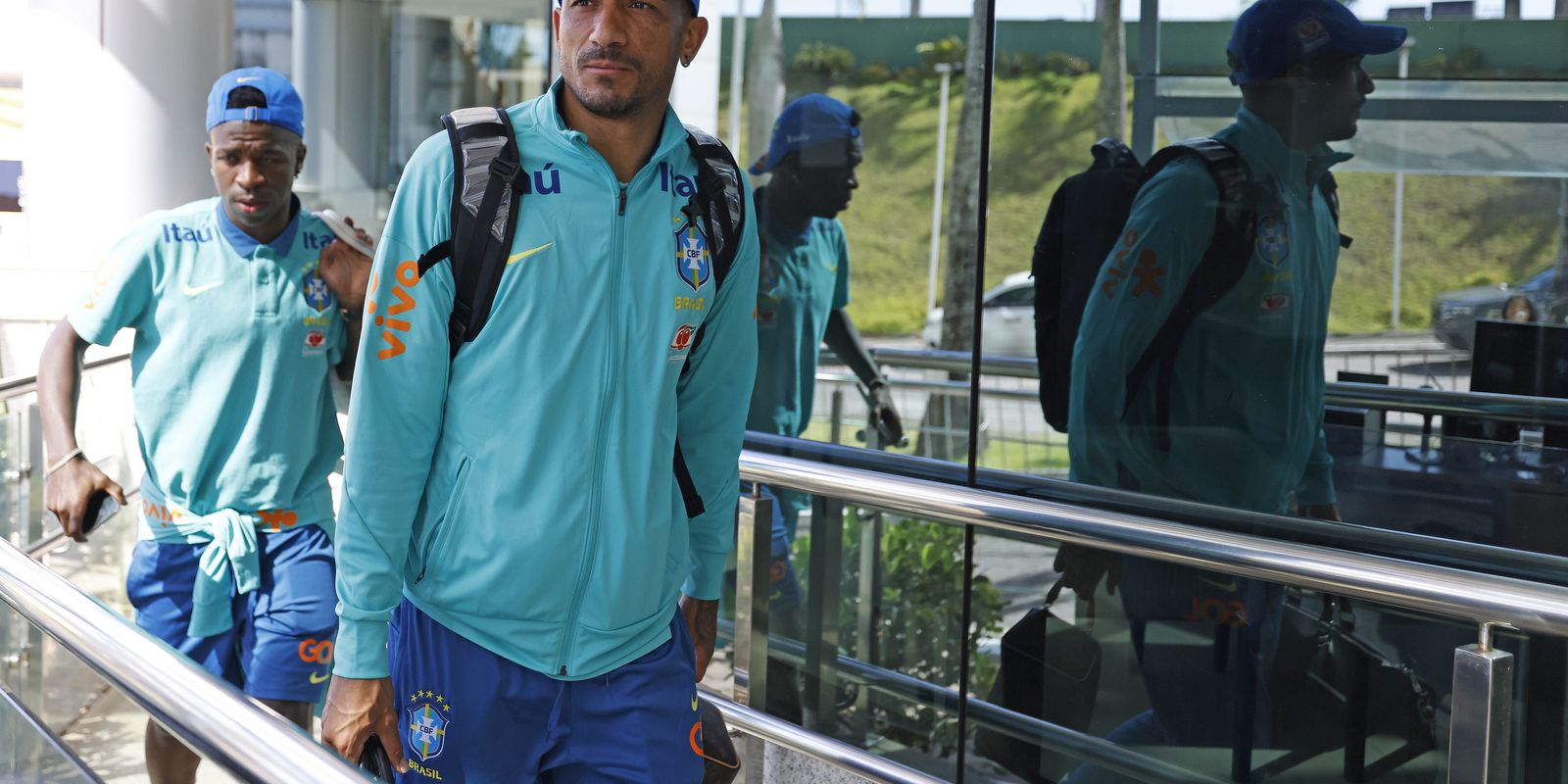 The team arrives in Salvador for a game against Uruguay