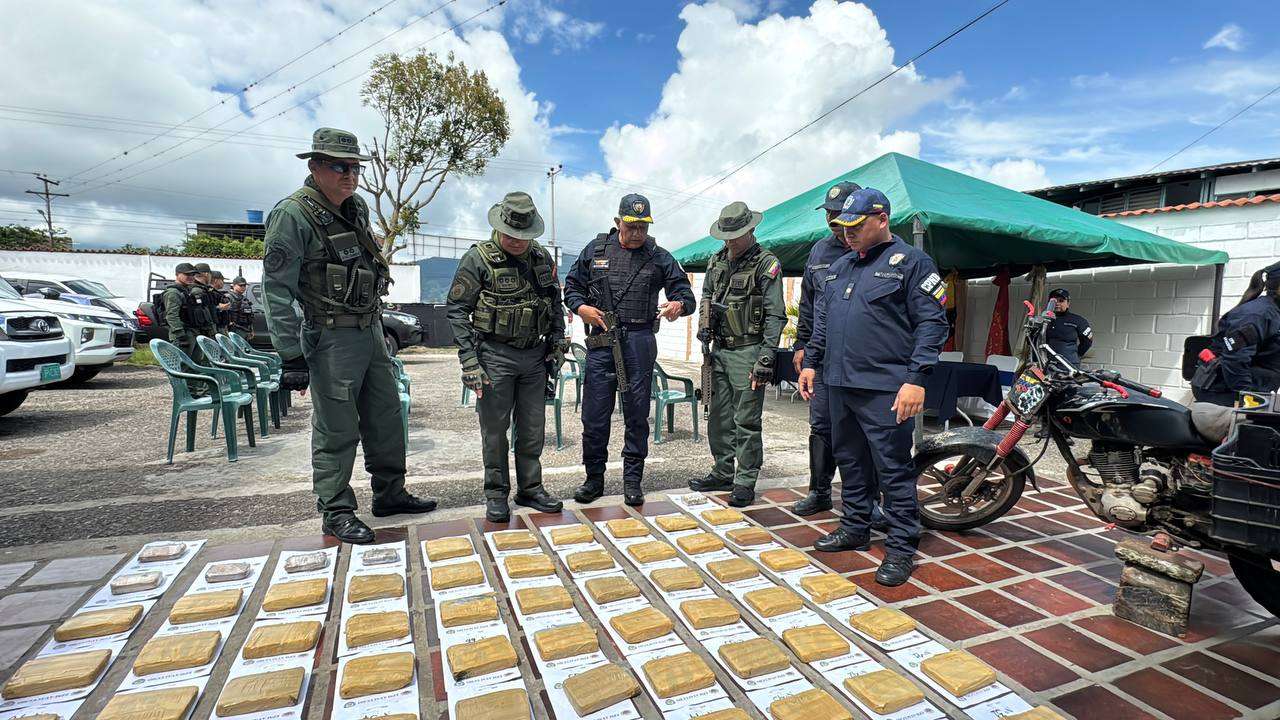 They seize 50 kilos of drugs in the northern area of ​​Táchira