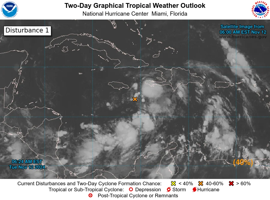 They warn about the possible development of a tropical depression south of Cuba