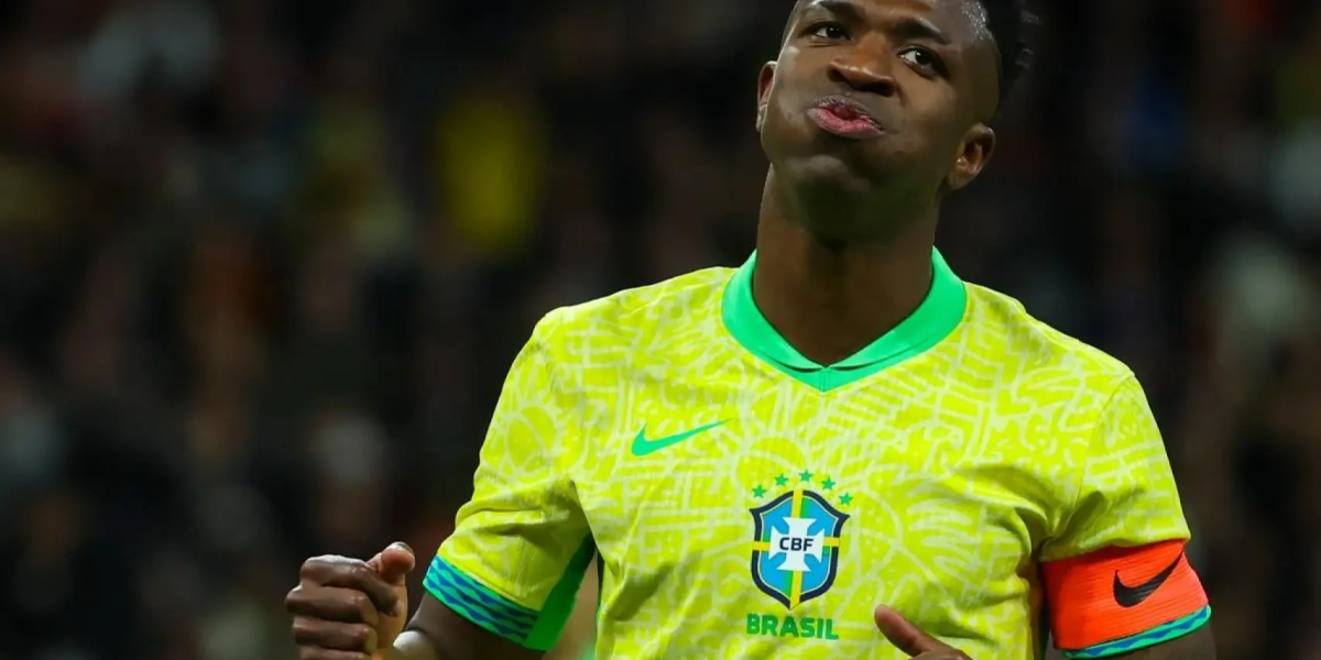 Tremendous double failure by Vinicius with Brazil from eleven meters