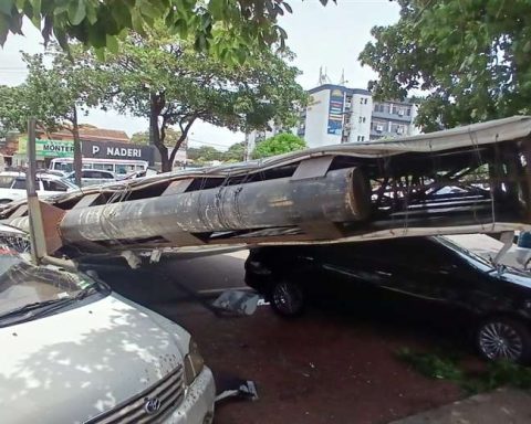 Winds cause destruction and a university student is injured by a falling tree