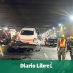 3 people treated after accident in the 27 de Febrero tunnel