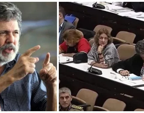 Abel Prieto, aparentemente dormido durante una de las más recientes sesiones de la Asamblea Nacional del Poder Popular