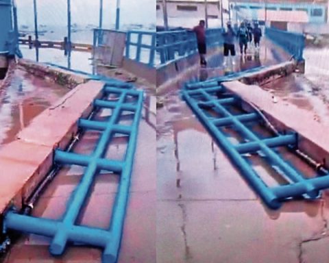 Anomalous waves destroy docks and boats in Talara