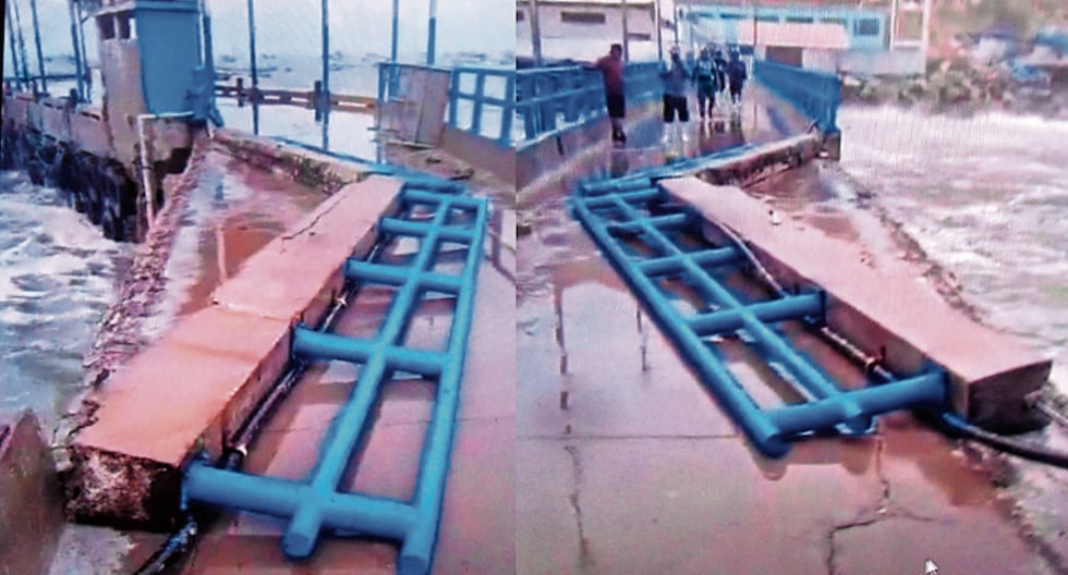 Anomalous waves destroy docks and boats in Talara