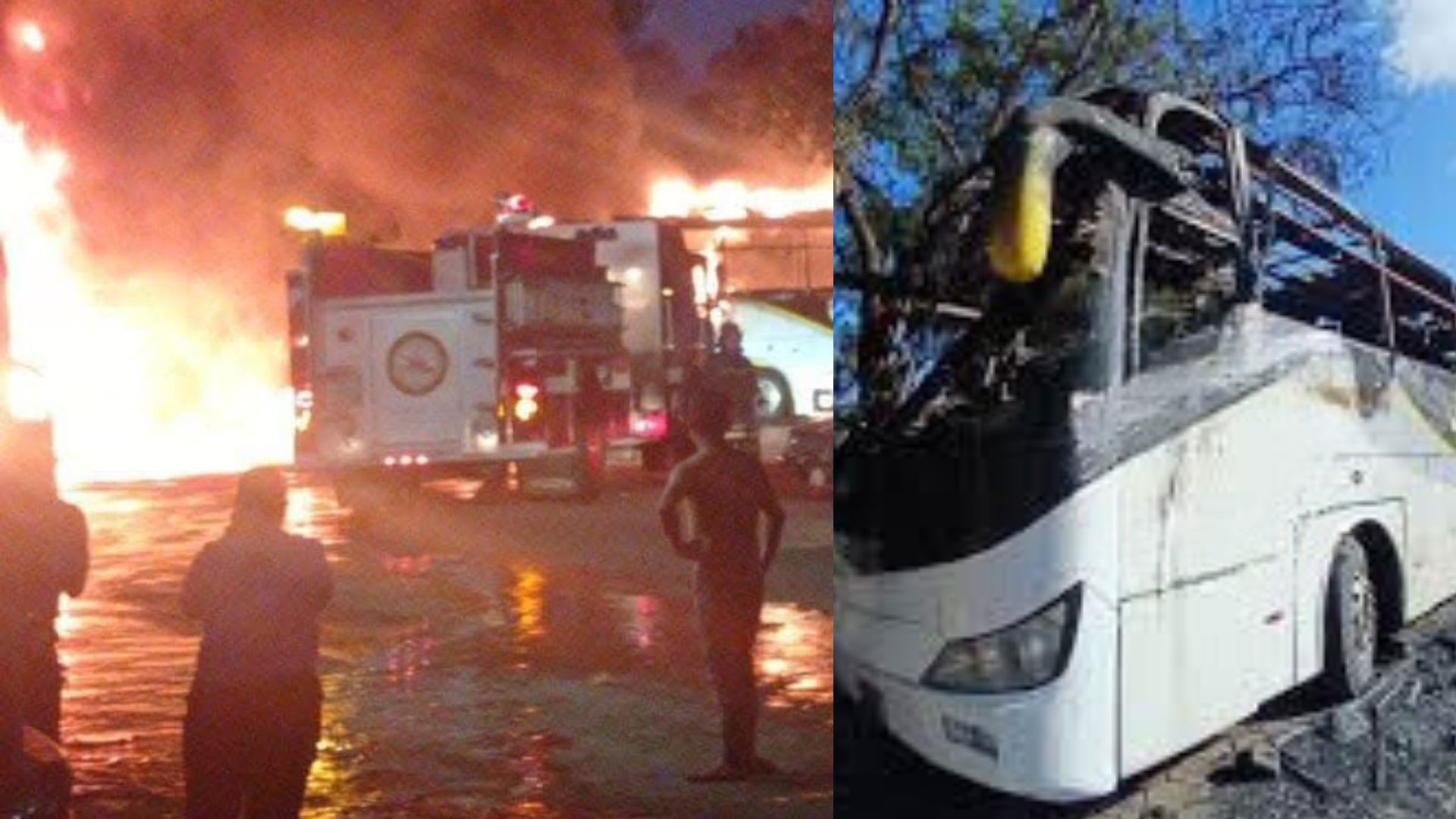 Bus without brakes caused fire at Managua gas station