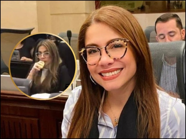 Catherine Juvinao captada usando un vapeador en el Congreso: hay polémica y críticas en redes