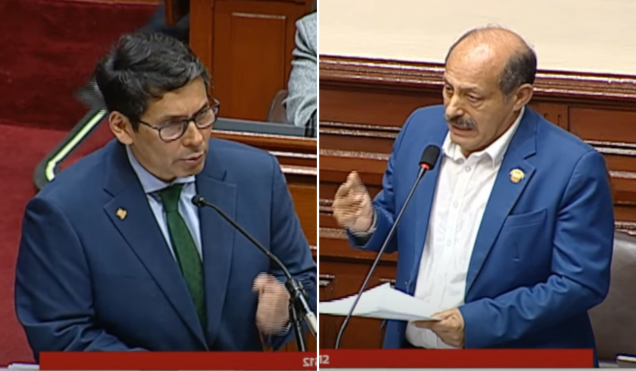 Congressman Héctor Valer insults Minister Julio Demartini in Quechua during an interpellation motion: "Jijuna"