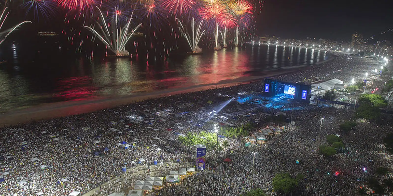 Copacabana New Year's Eve will receive six cruise ships and 300 boats