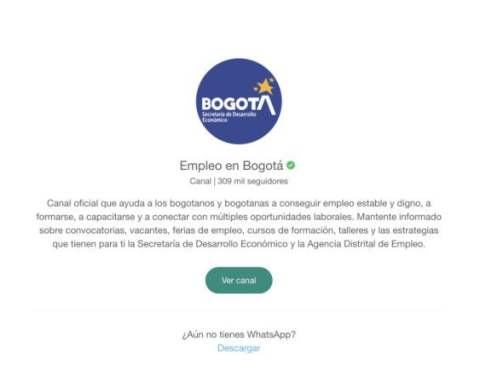 Do you want to work in Bogotá? Link to access available vacancies