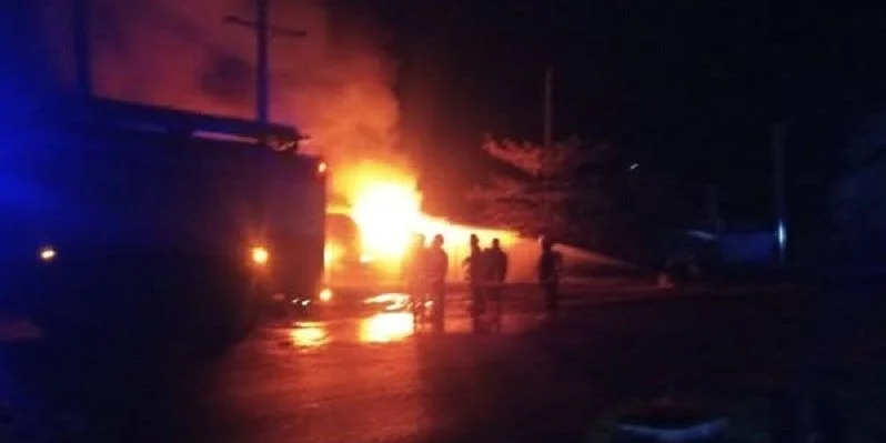 Incendio en la planta de asfalto de Sancti Spíritus, este 24 de diciembre